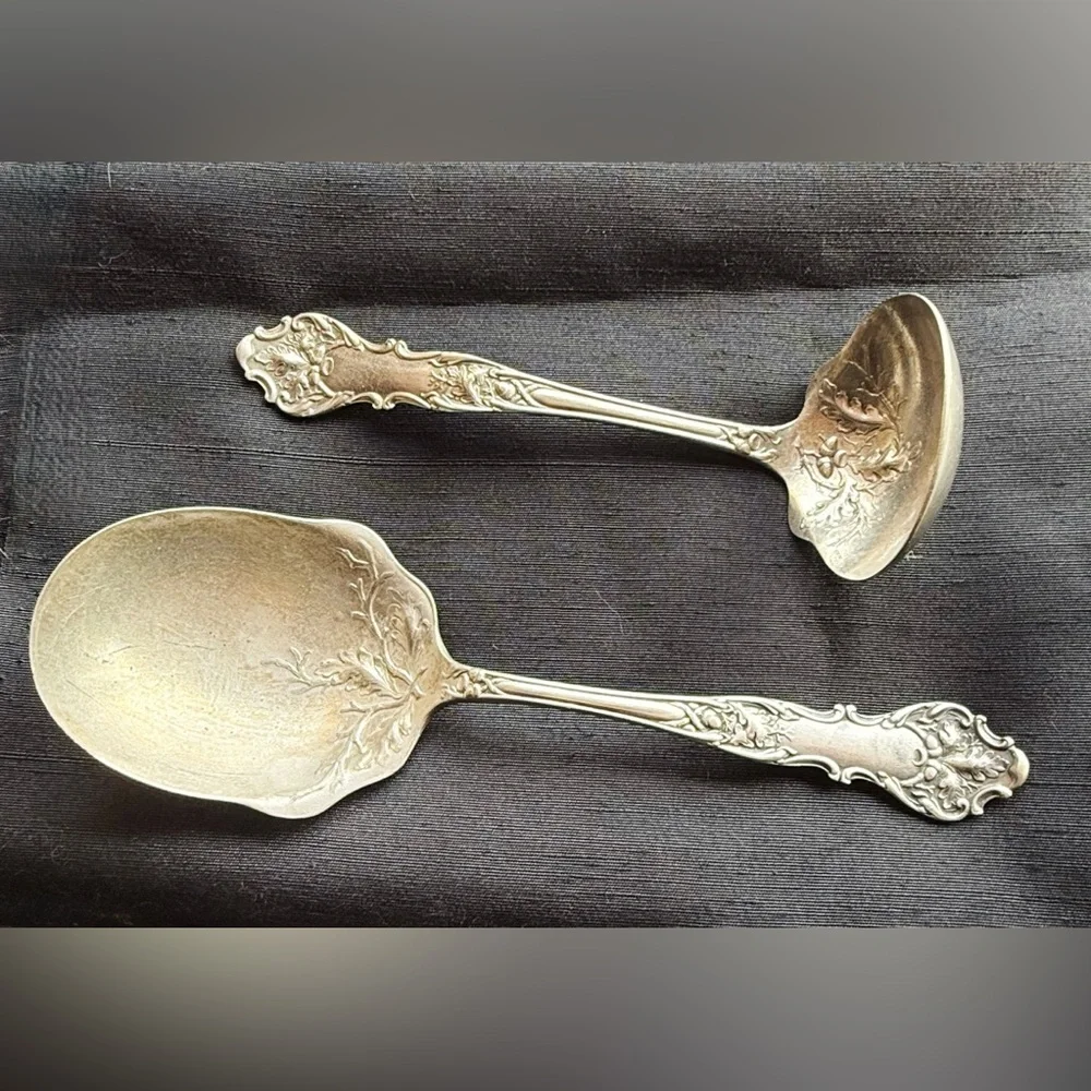 Vintage Roger’s Bros. Serving Spoon and Ladle Set - Silver Plated